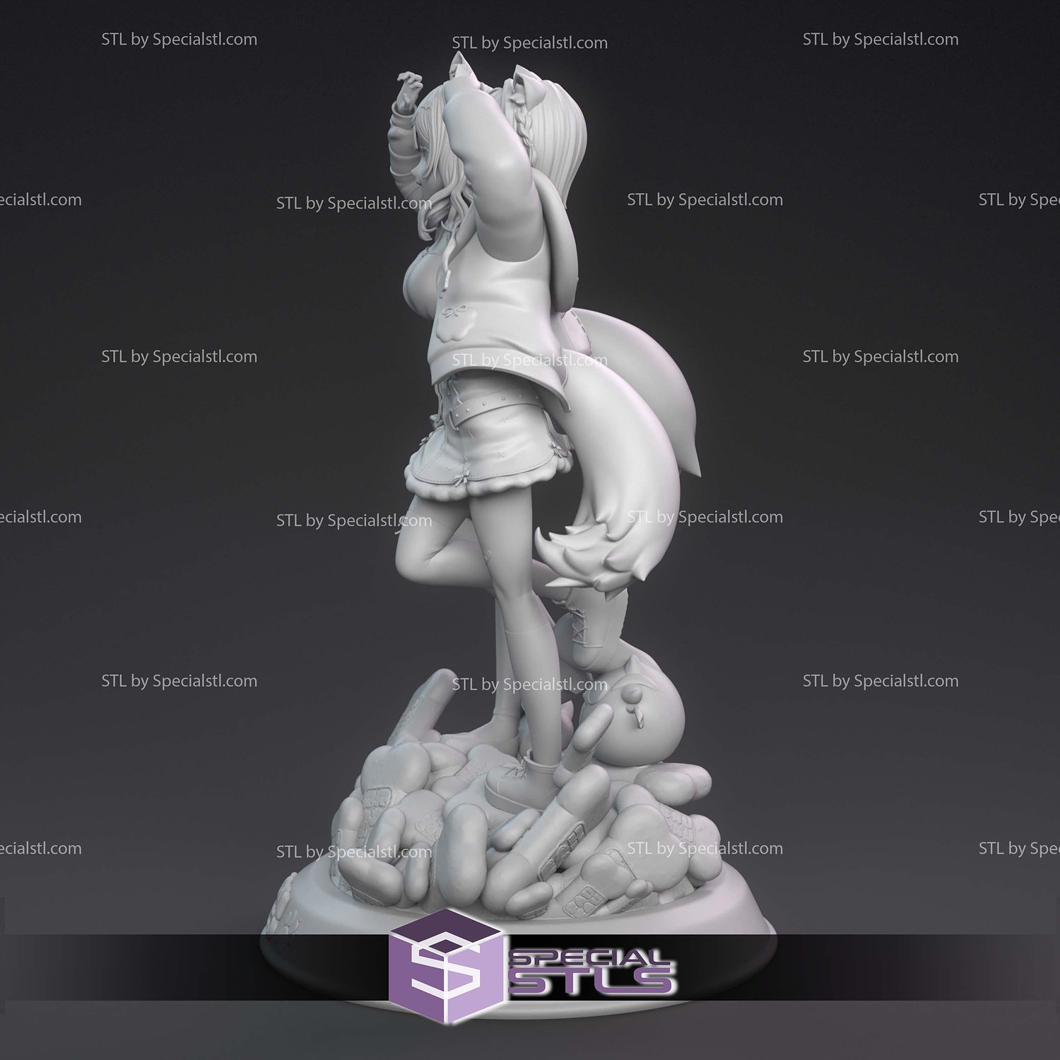 Fuwamoco Hololive Vtuber 3D Printer Files STL Model — view 8