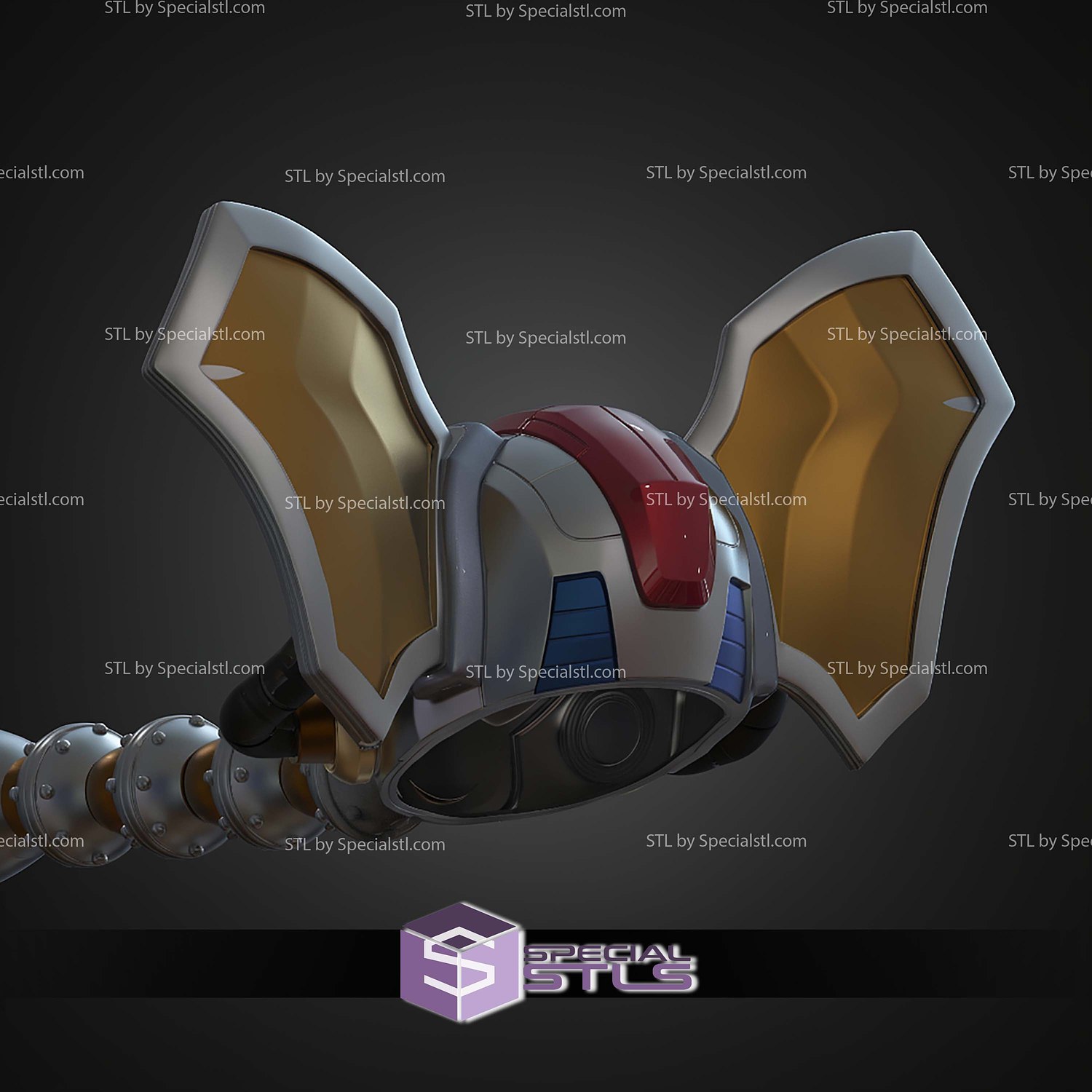 Cosplay STL Files Flame Mammoth Head 3D Model — view 3