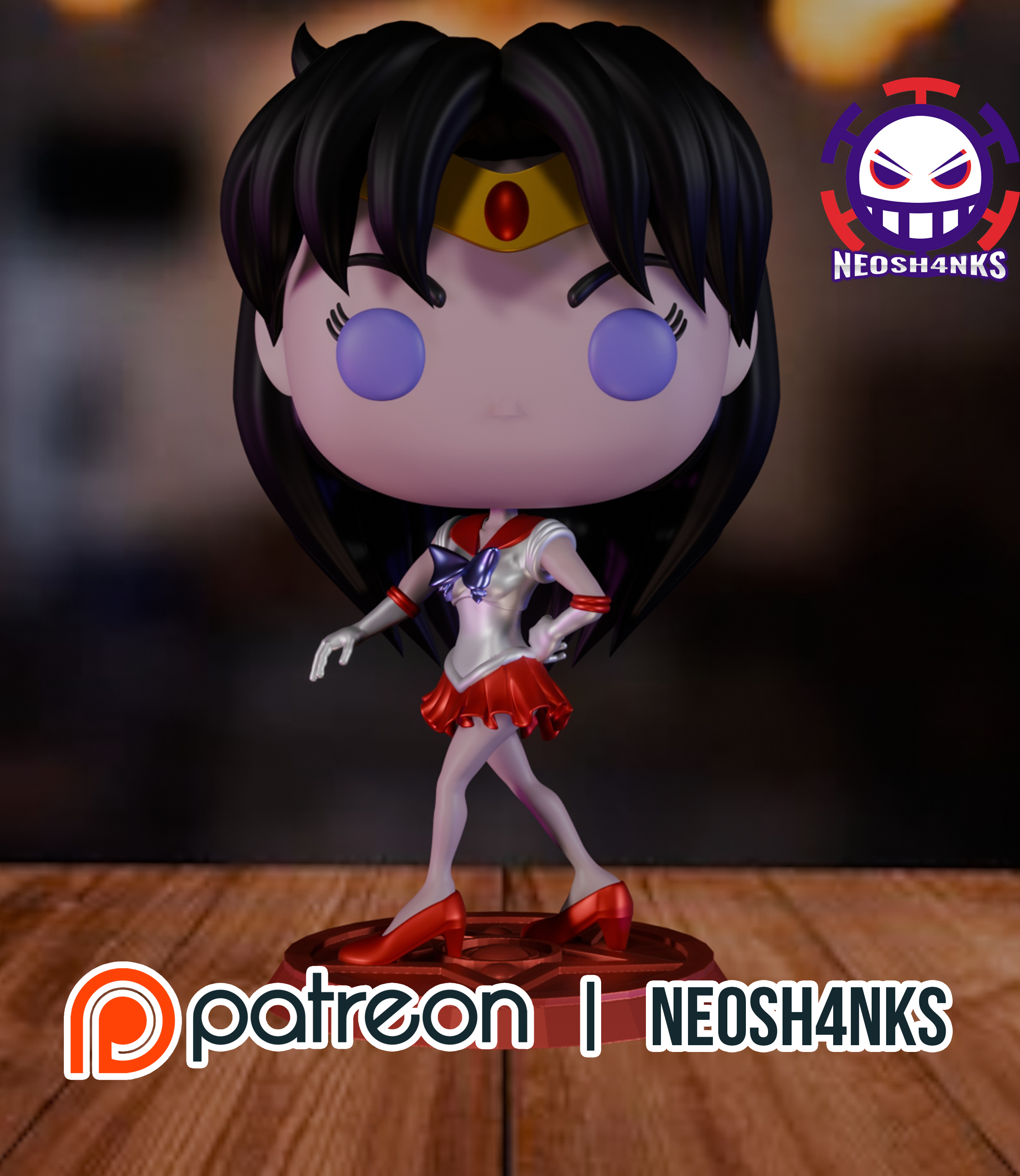 Sailor Mars Funko Style 3D STL Model