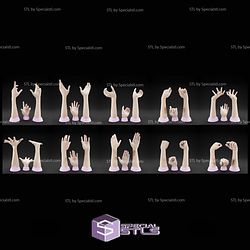 20 Different Hand Collection STL Files 3D Model
