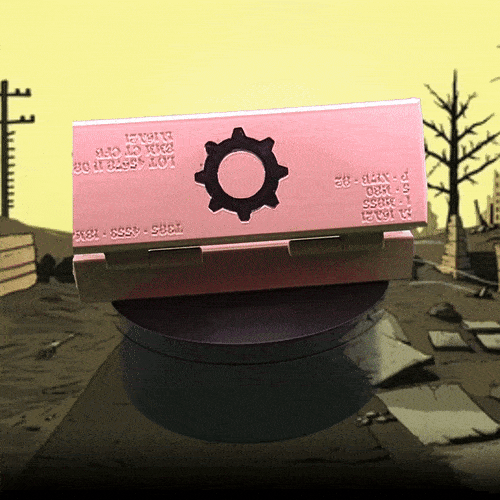 Fallout PIP Weapons Mod Box 3D STL Model