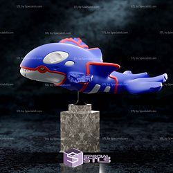 Basic Pokemon Collection - Kyogre Bust 3D STL Model