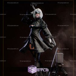 2B And Sword STL Files 3D Model