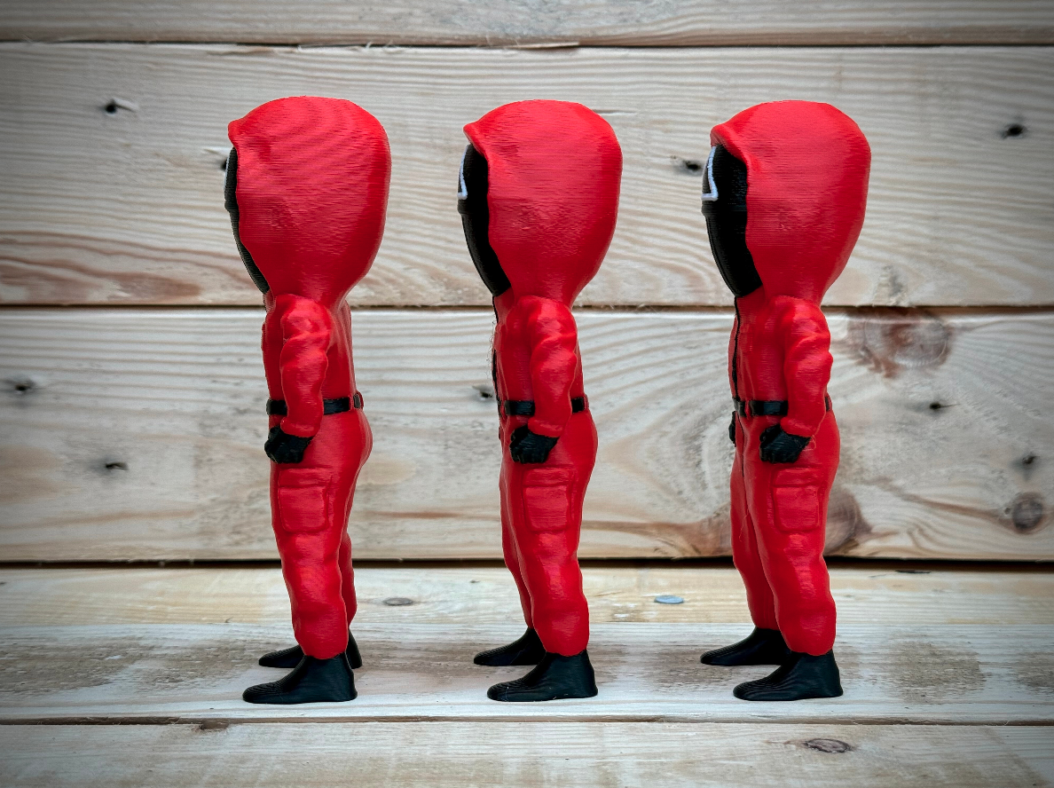 Squid Game Red Soldier Figures 3D STL Model