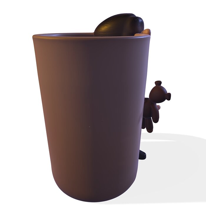 PBR  Pencil Holder 3D USDZ Model — view 6