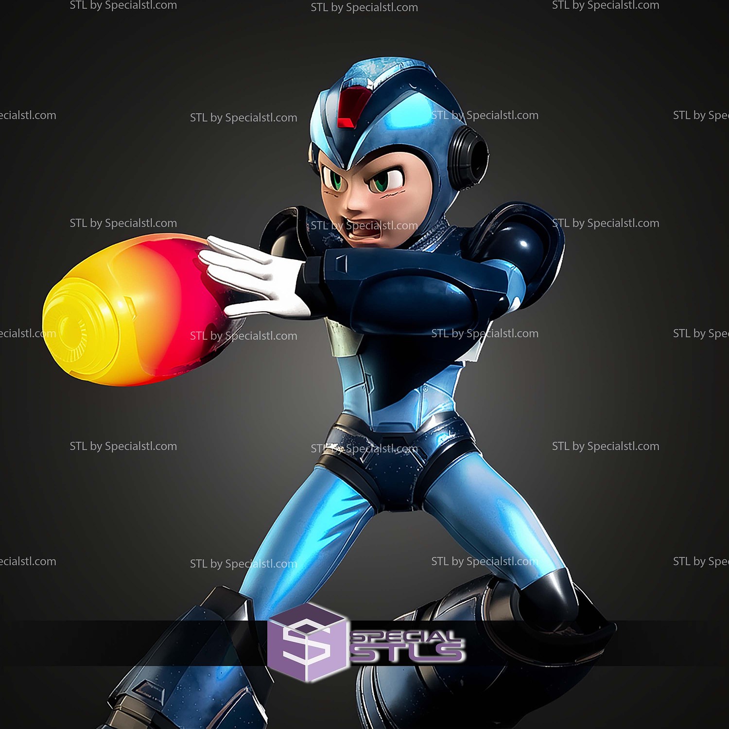 Mega Man X Standalone Version STL Files 3D Model — view 5