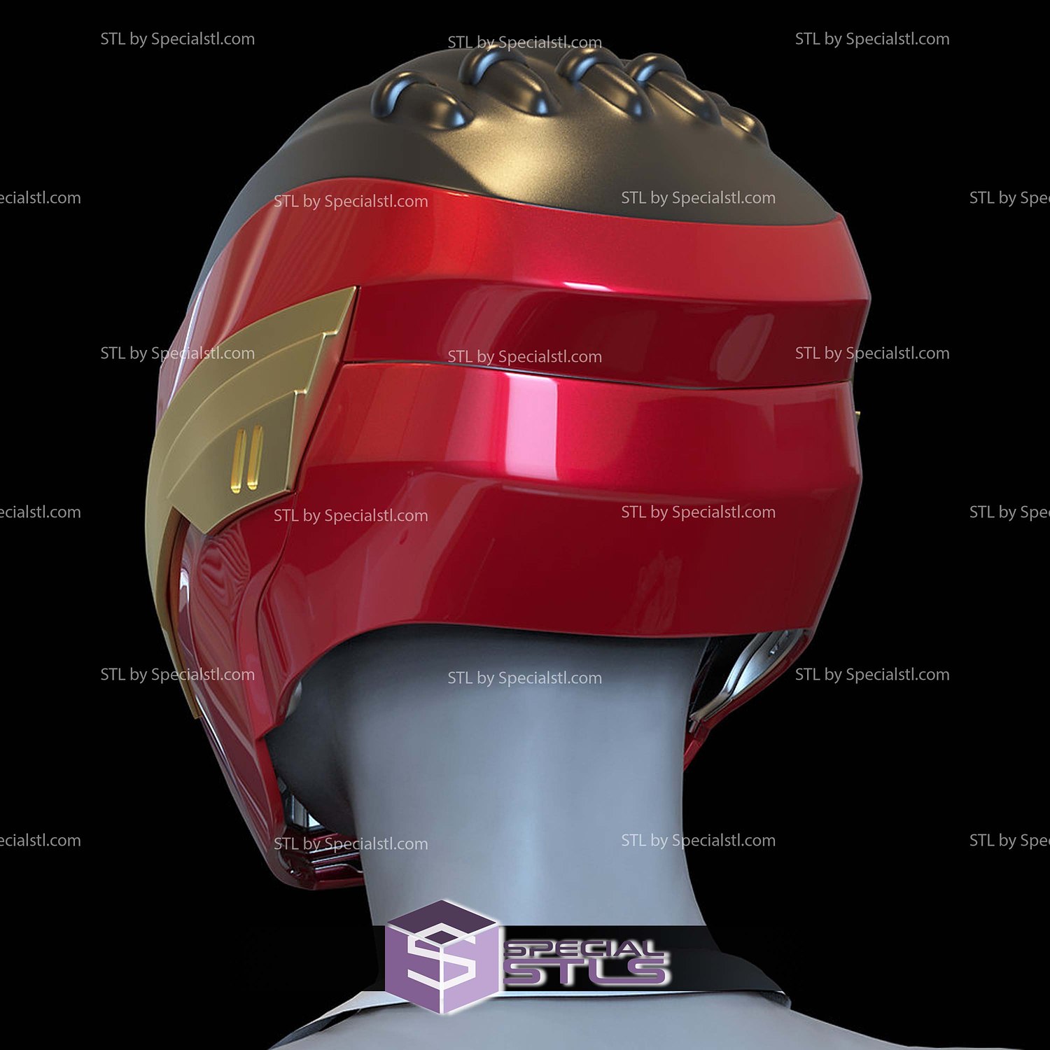 Cosplay STL Files IronHeart Helmet Black Panther 3D Model — view 6