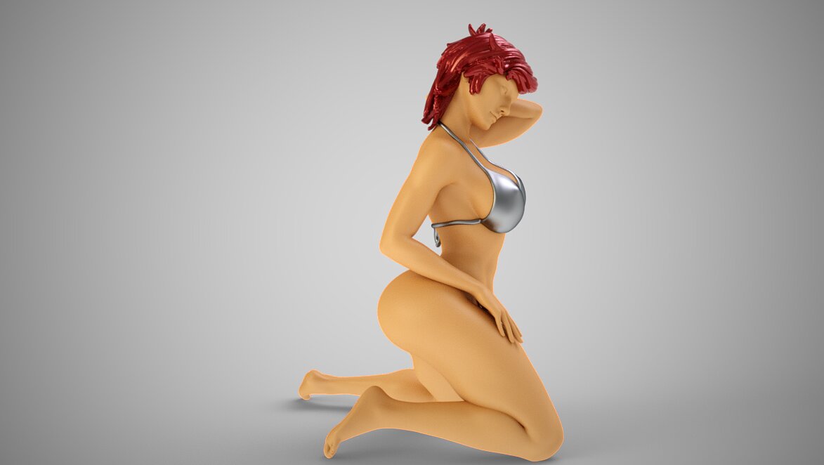 Fashion Pose 6 3D OBJ Model — view 3
