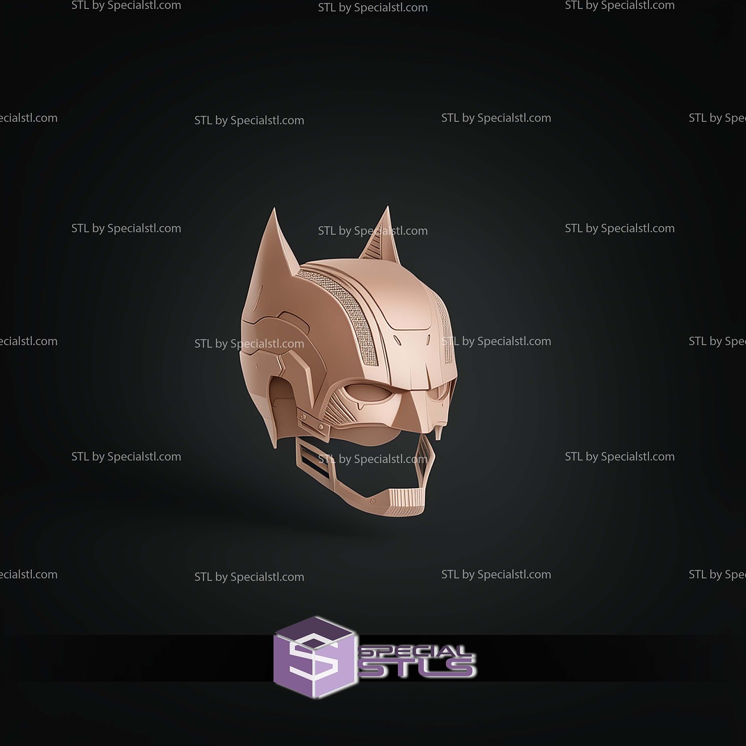 Cosplay STL Files Batman Dark Detective Helmet 3D Model — view 7
