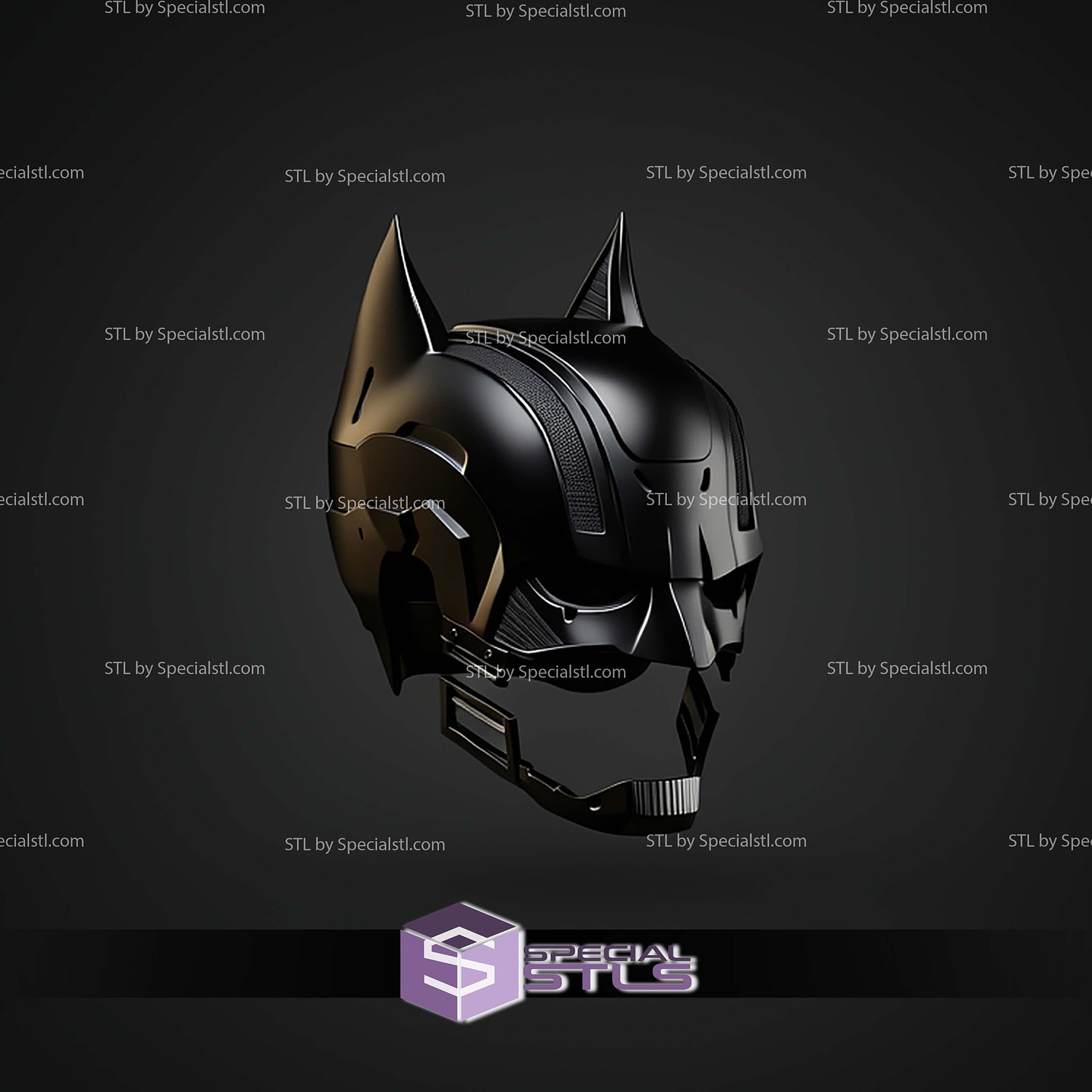 Cosplay STL Files Batman Dark Detective Helmet 3D Model — view 8