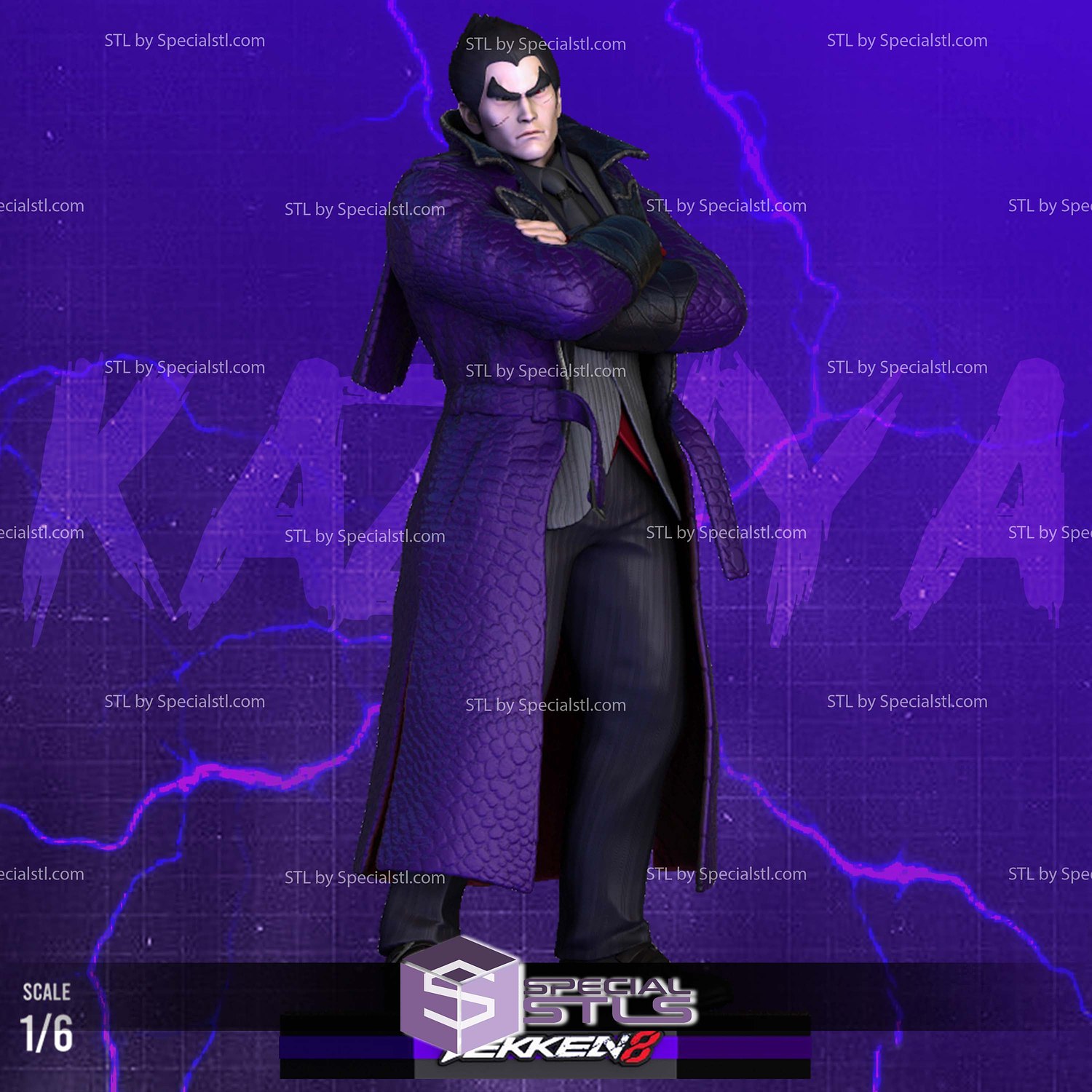 Kazuya Mishima Tekken in Suit 3D Printer Files STL Model — view 2