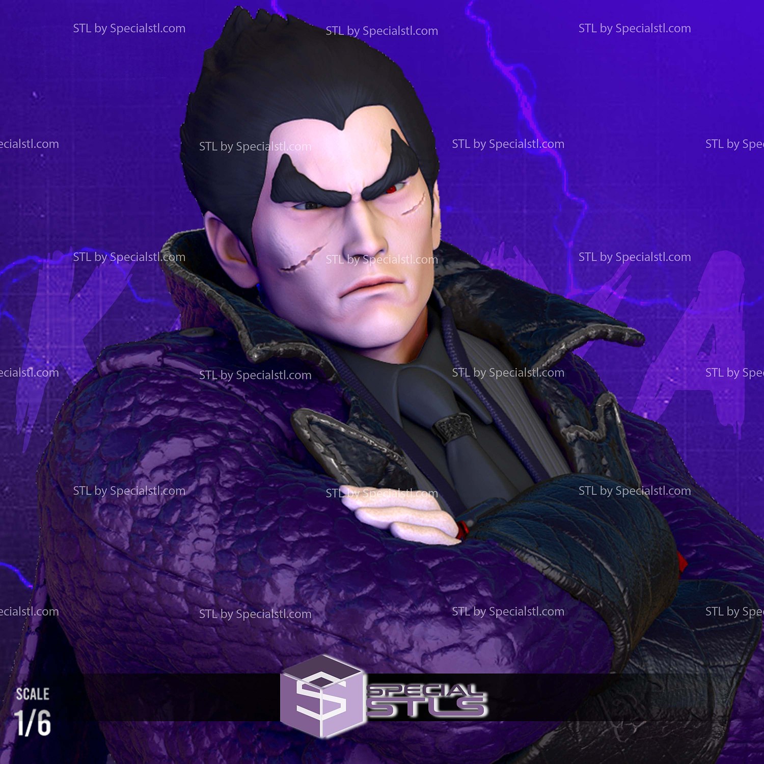 Kazuya Mishima Tekken in Suit 3D Printer Files STL Model — view 4