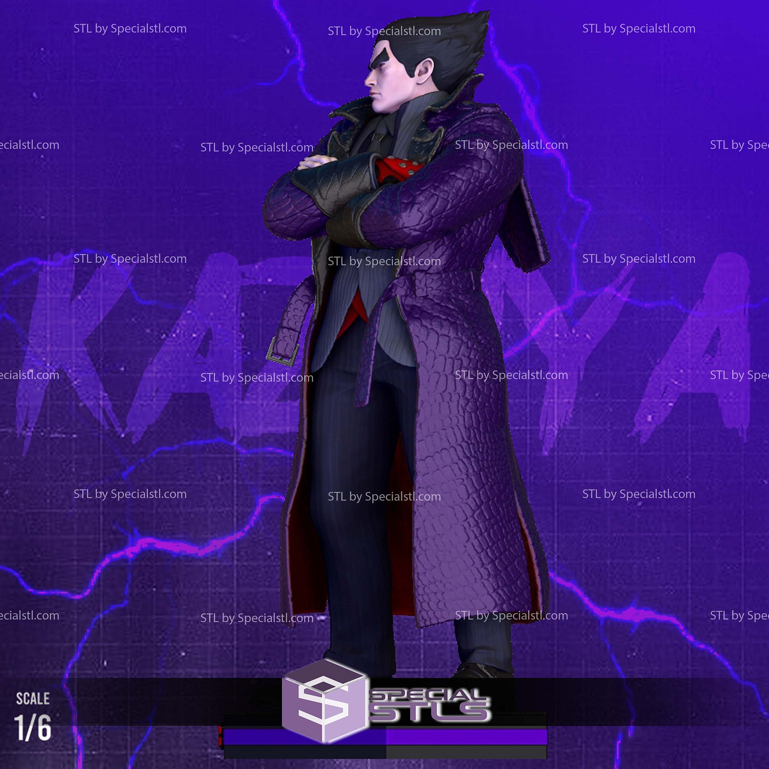 Kazuya Mishima Tekken in Suit 3D Printer Files STL Model — view 5