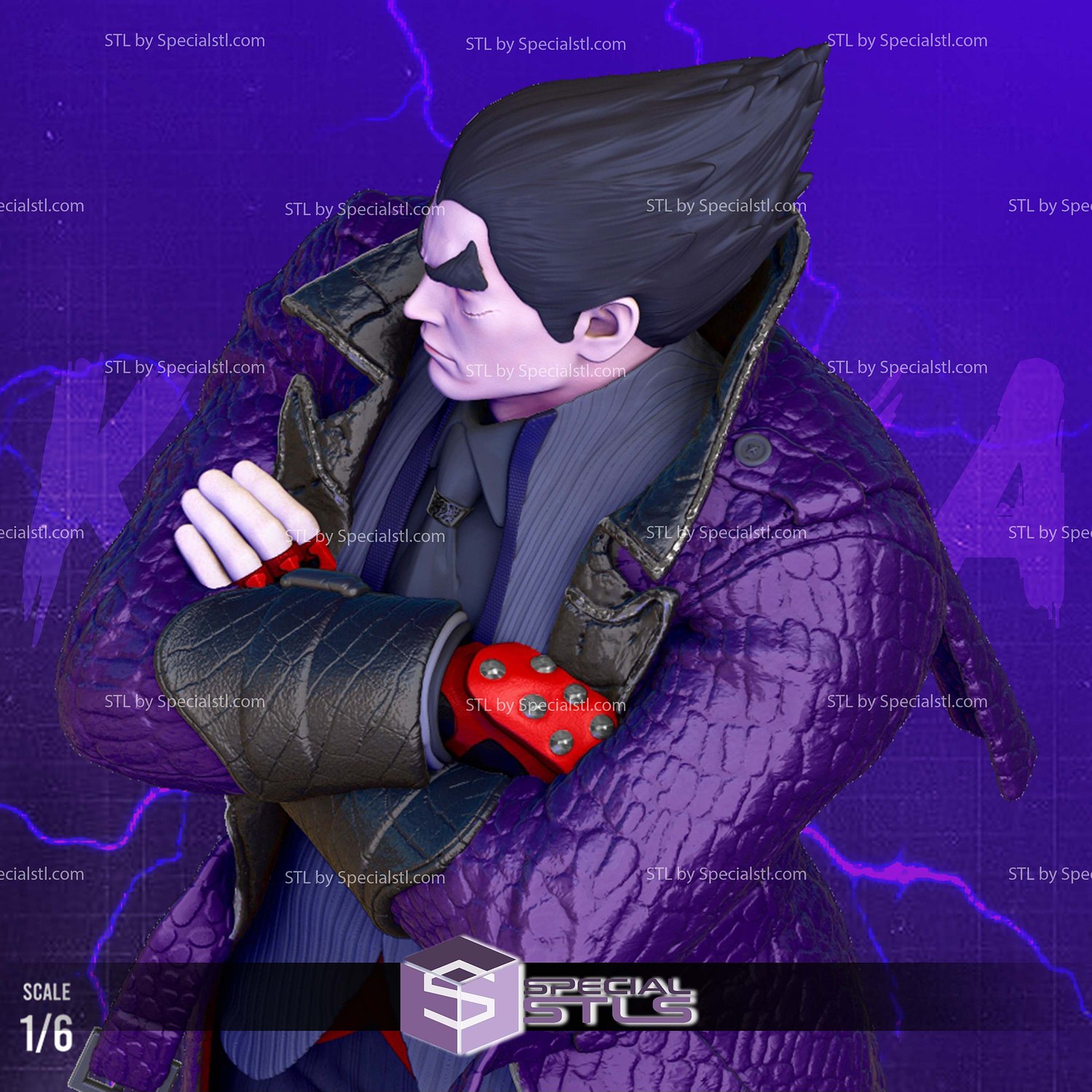 Kazuya Mishima Tekken in Suit 3D Printer Files STL Model — view 7