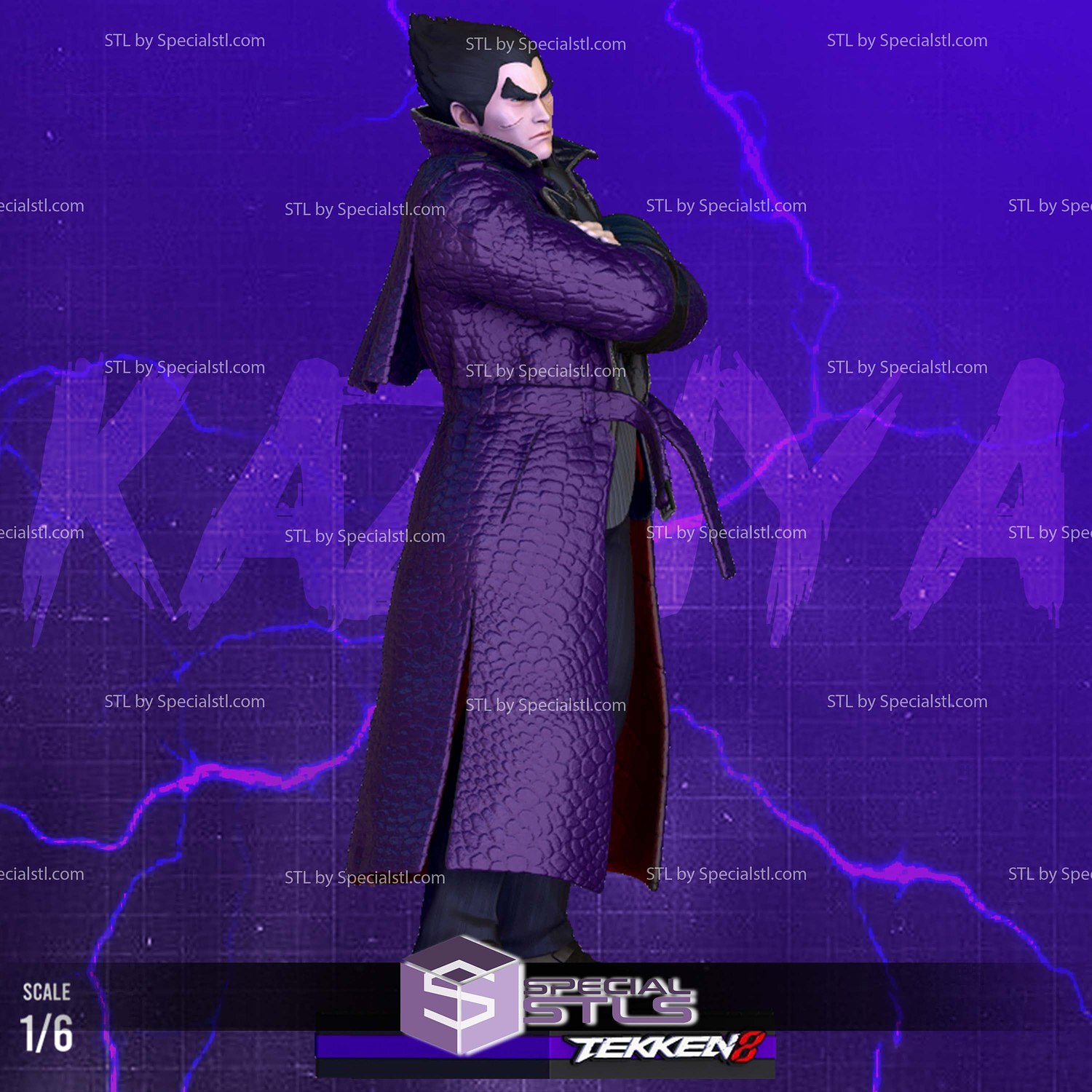 Kazuya Mishima Tekken in Suit 3D Printer Files STL Model — view 8