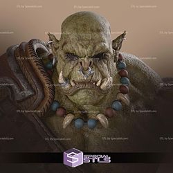 Orc Bust 3D Printer Files STL Model