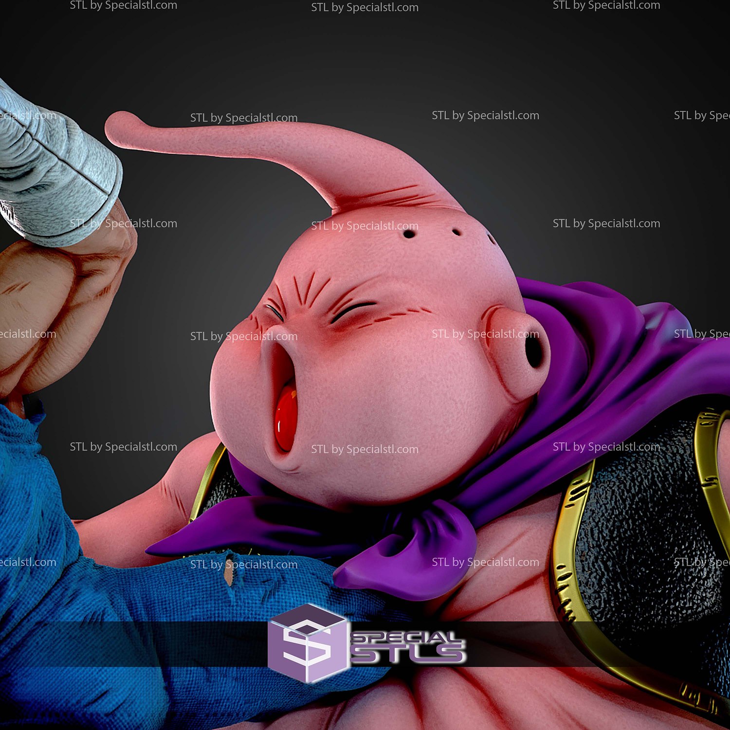 Majin Vegeta Vs Buu Diorama STL Files 3D Model — view 2