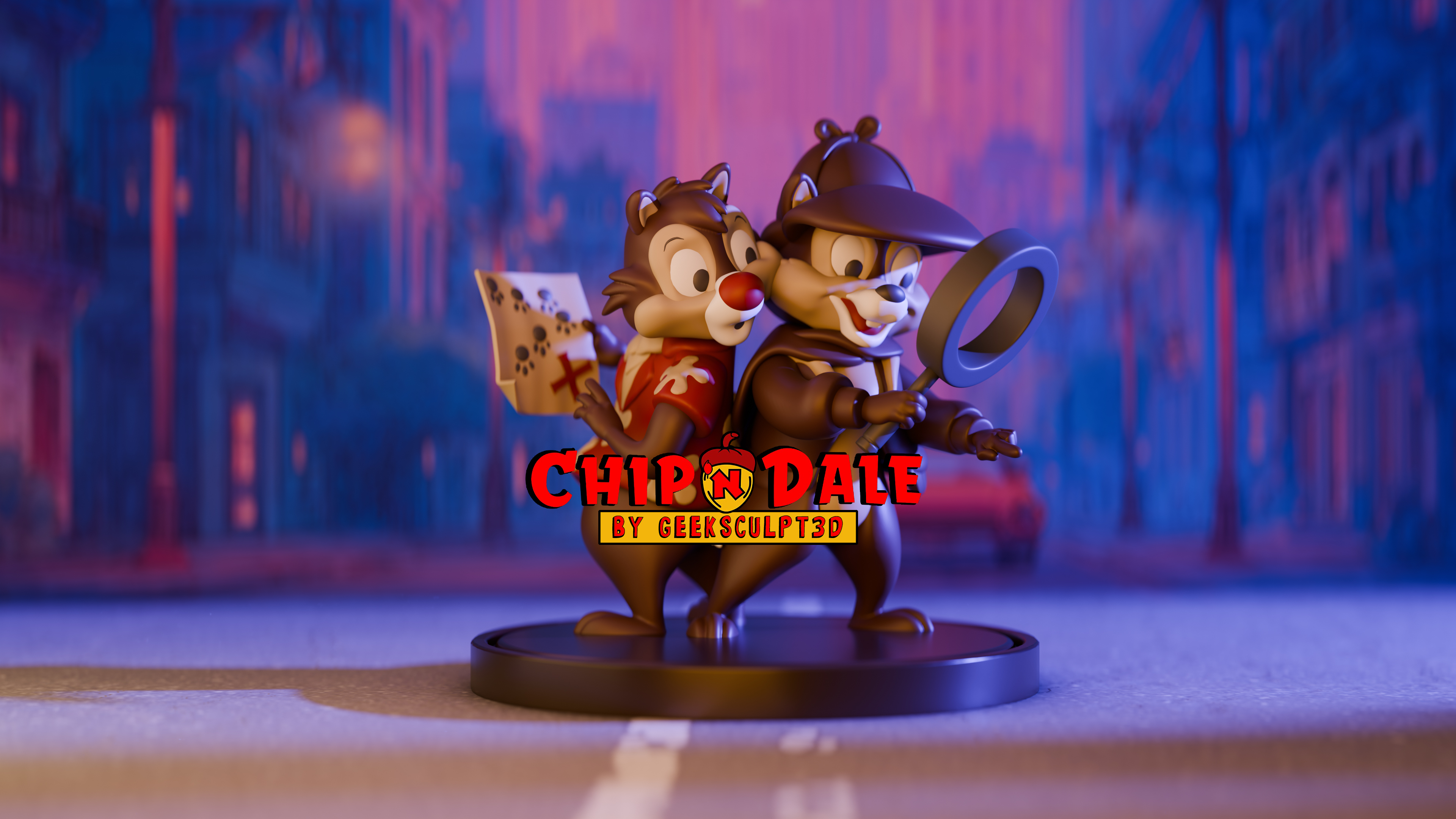Chip and Dale Rescue Rangers Collectible for Cartoon Fans 3D OBJ Model
