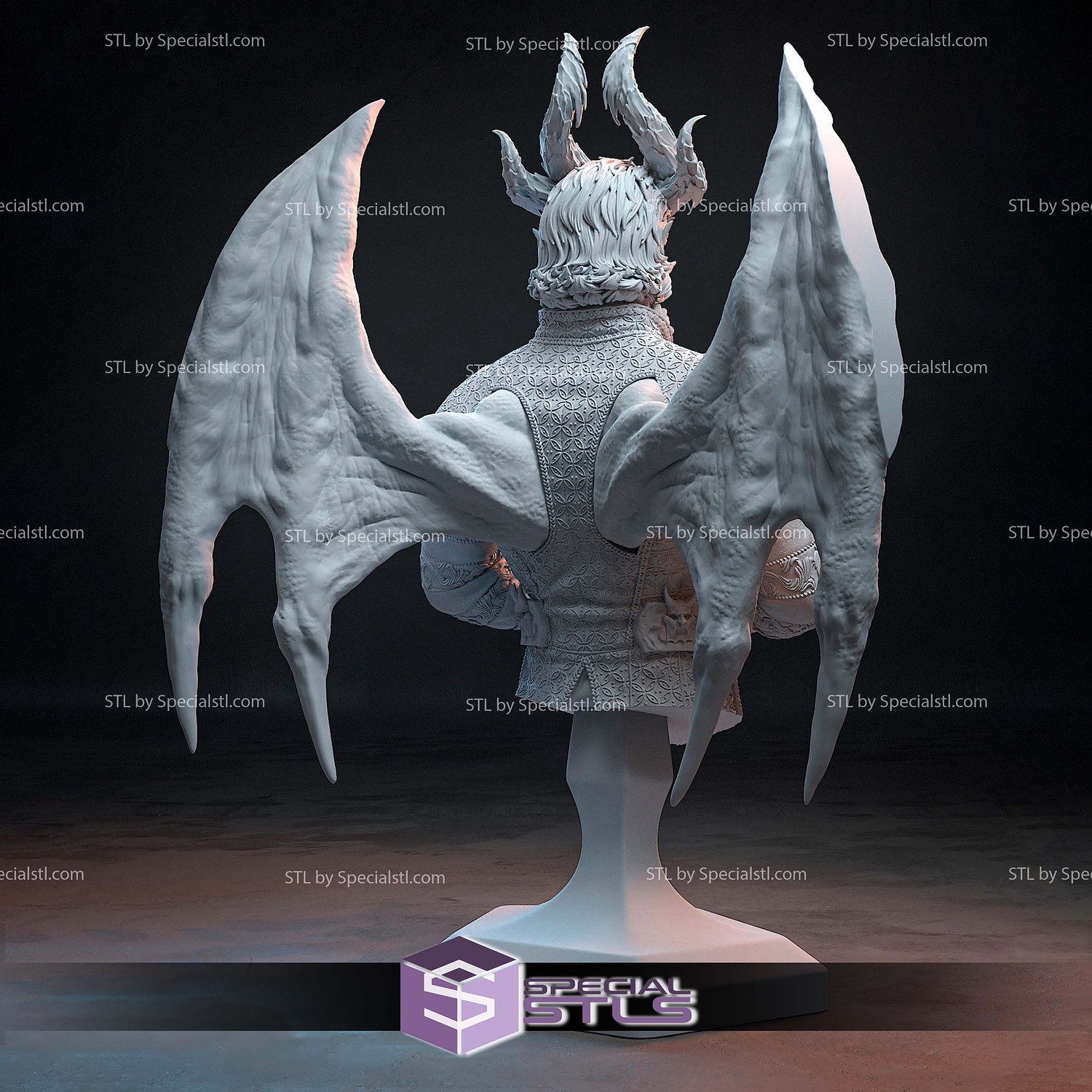 Raphael Baldurs Gate Bust 3D Printer Files STL Model — view 3