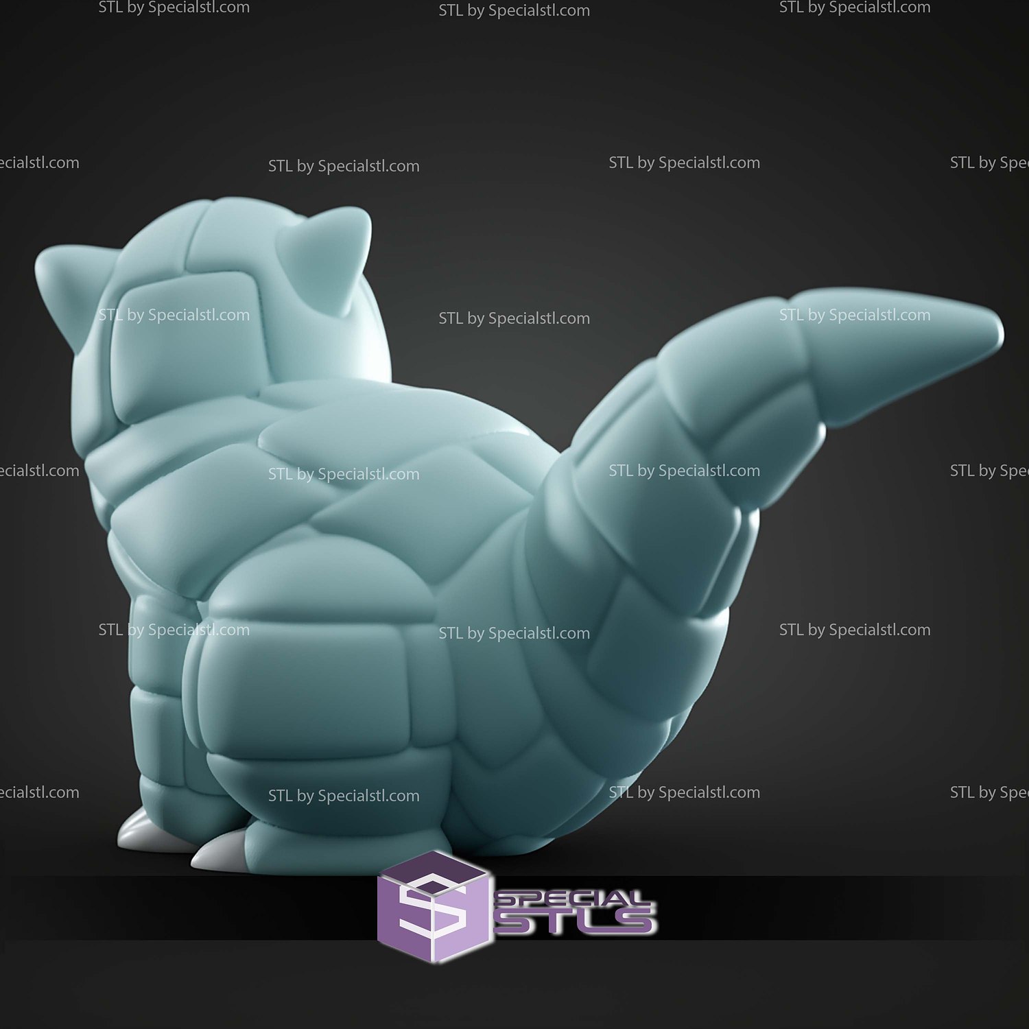 Basic Pokemon Collection Alolan Sandshrew 3D STL Model — view 7