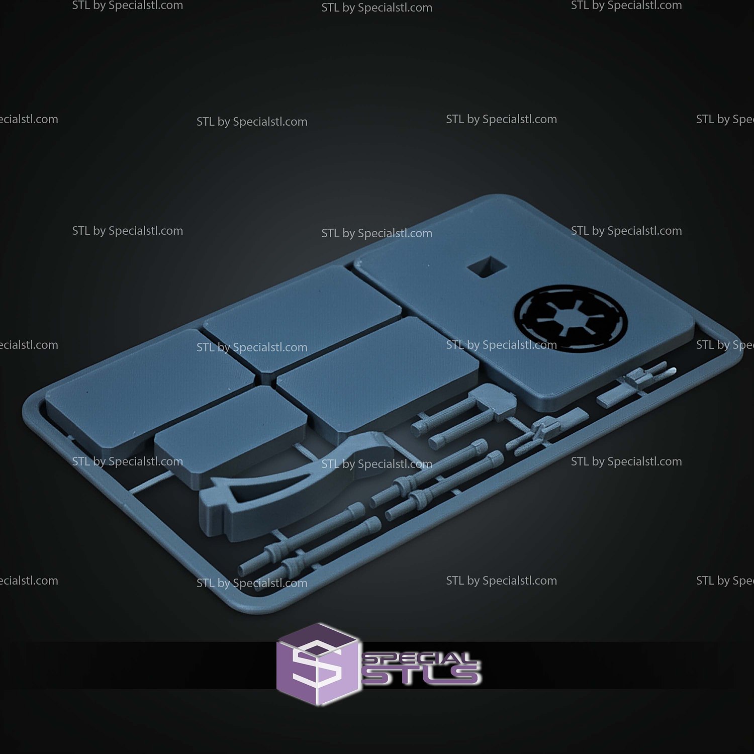 Lambda Shuttle Vehicle Kit Card STL Files 3D Model — view 3
