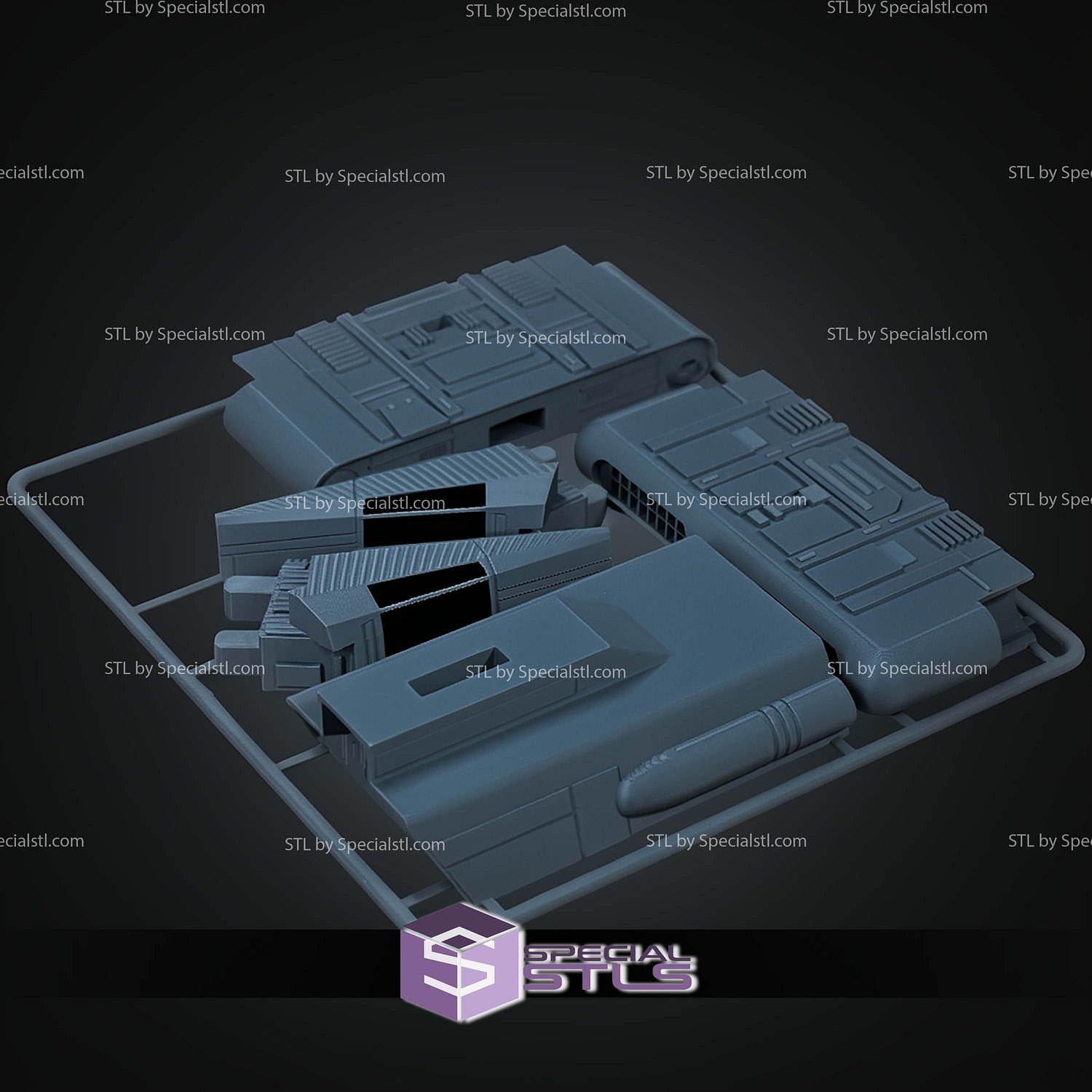 Lambda Shuttle Vehicle Kit Card STL Files 3D Model — view 4