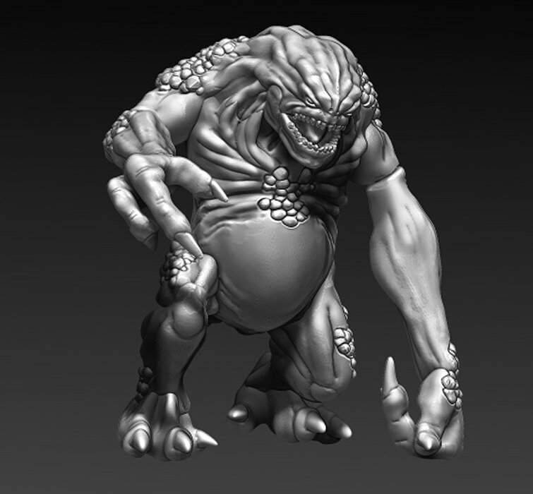 Troll 3D print model - 61 mm STL Model — view 6