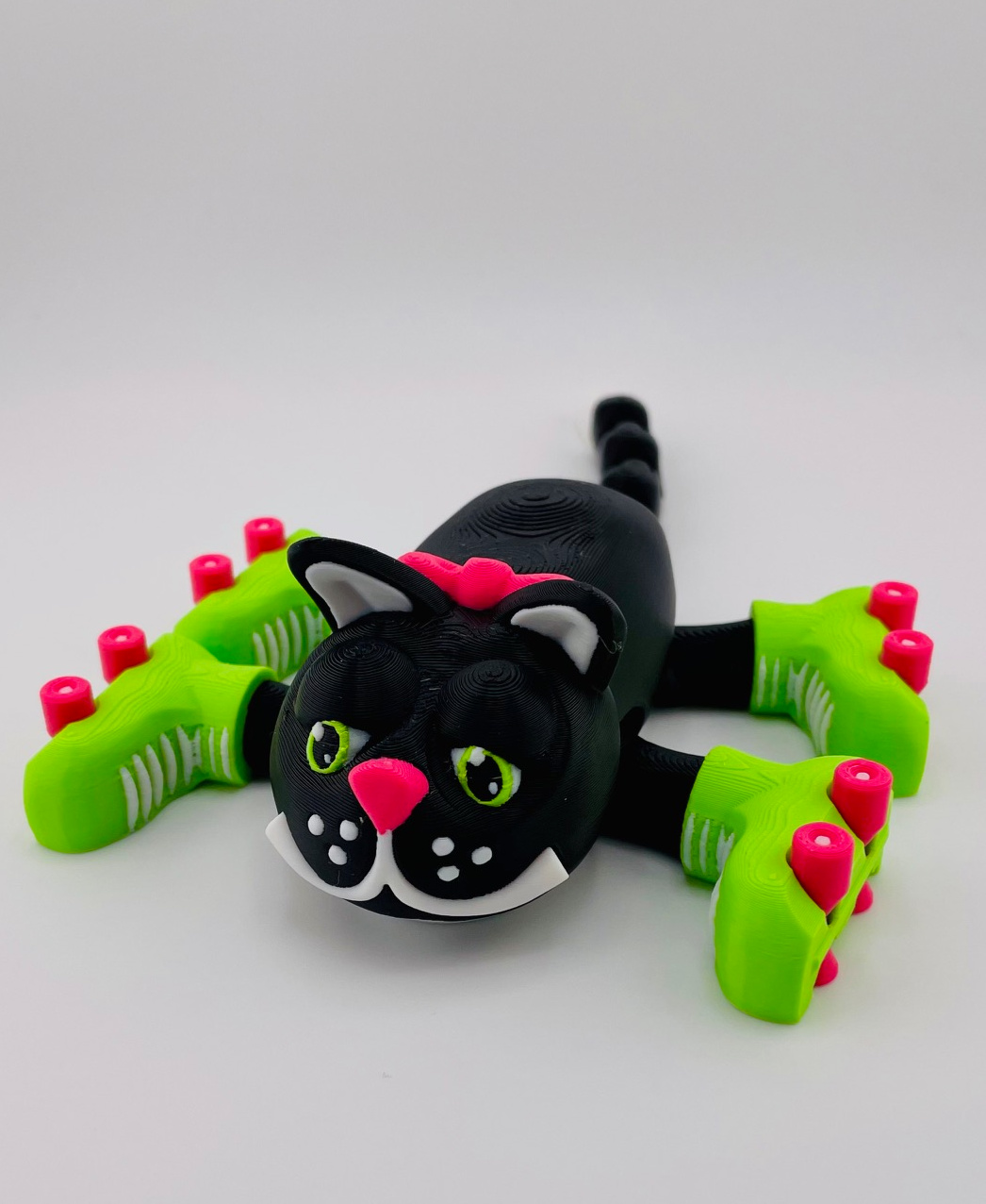 Cat Roller Skate Flexi 3D 3MF Model — view 5