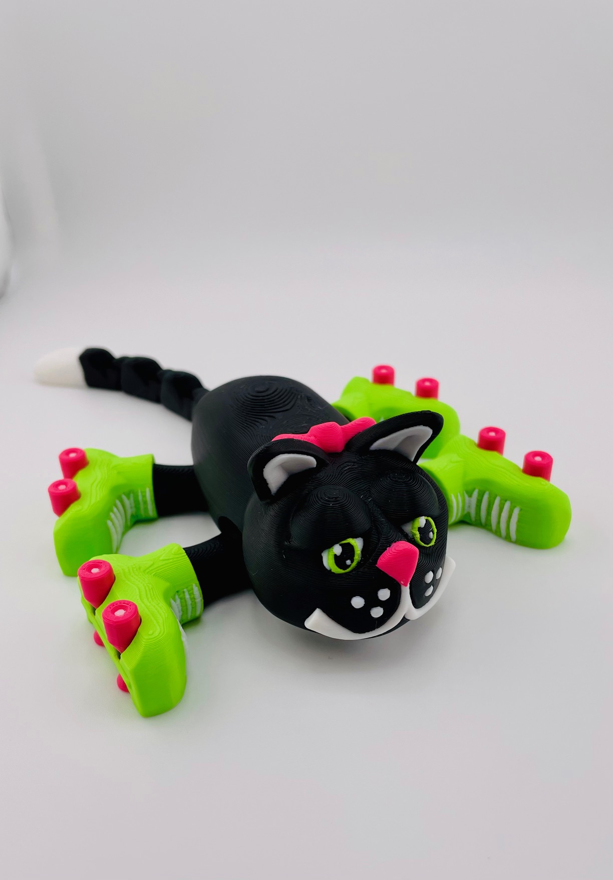 Cat Roller Skate Flexi 3D 3MF Model — view 6