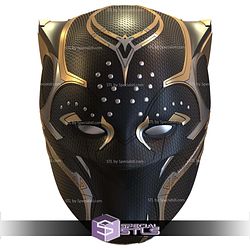 Cosplay STL Files Black Panther Shuri Helmet V2 3D Model