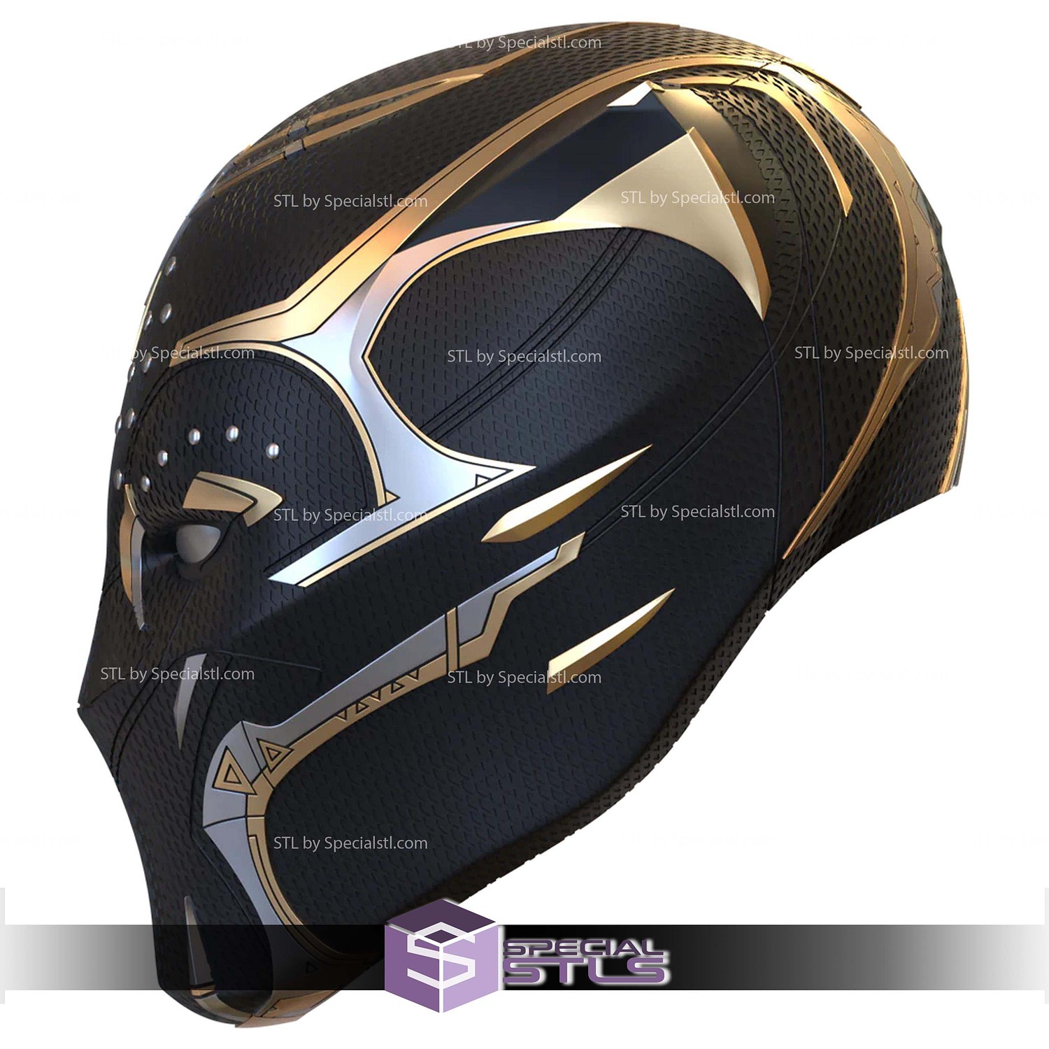 Cosplay STL Files Black Panther Shuri Helmet V2 3D Model — view 2