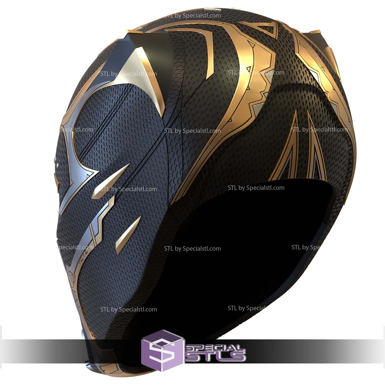 Cosplay STL Files Black Panther Shuri Helmet V2 3D Model — view 3