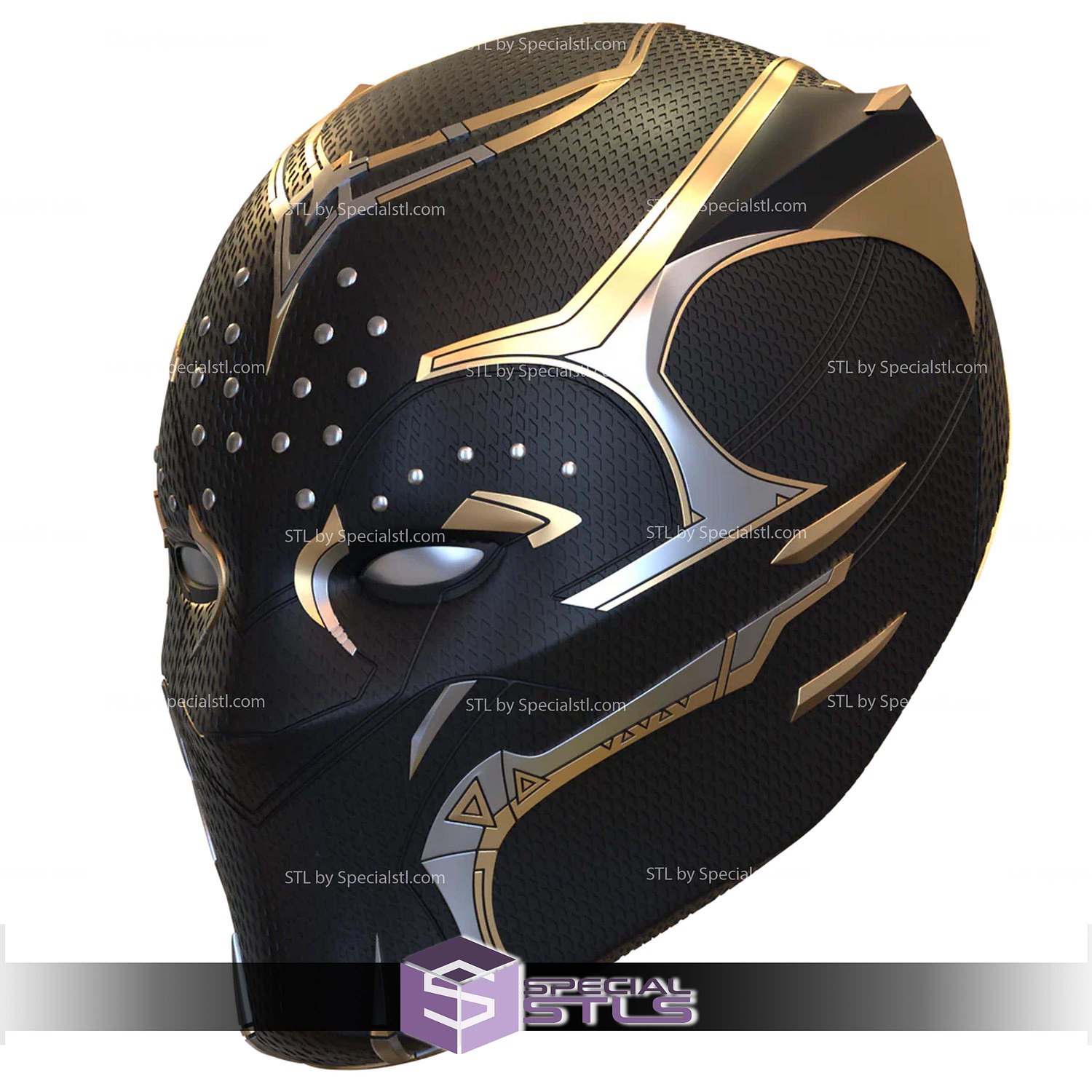 Cosplay STL Files Black Panther Shuri Helmet V2 3D Model — view 6