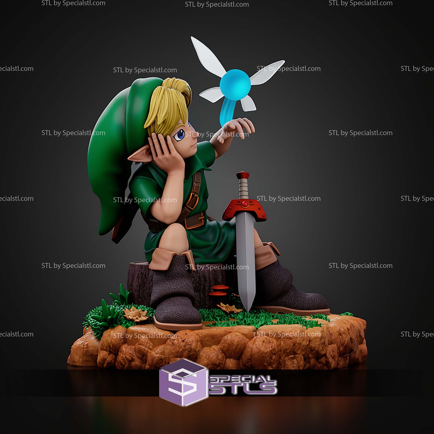 Young Link Jungle STL Files 3D Model — view 3
