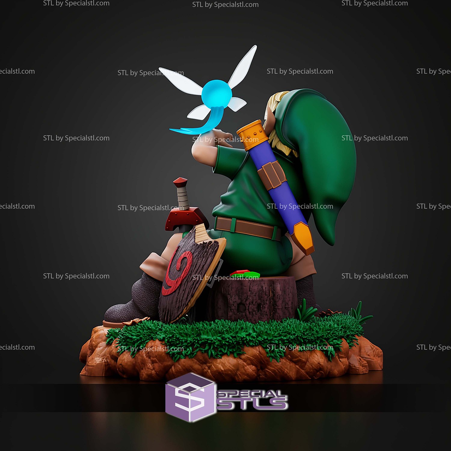 Young Link Jungle STL Files 3D Model — view 5