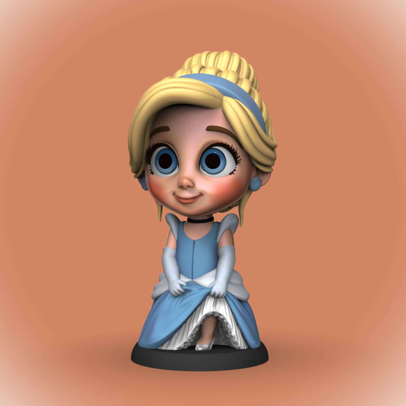 Cinderella -"Fairytale Tots" 3D STL Model