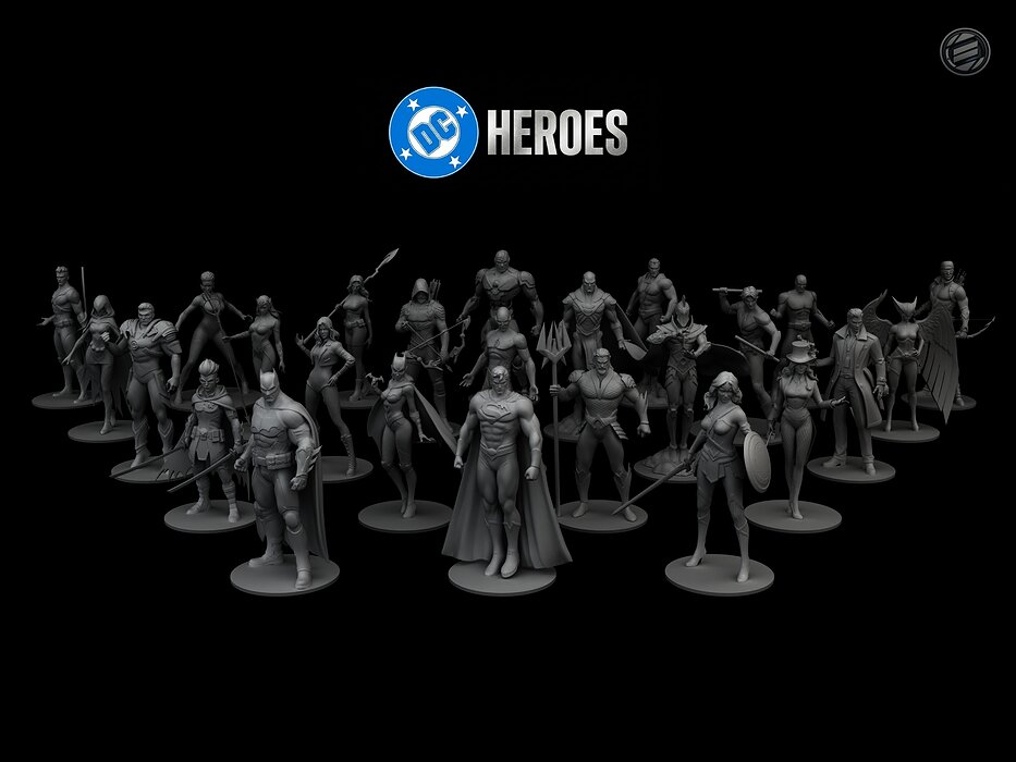 Miniatures - DC Dark Legion 3D STL Model — view 2