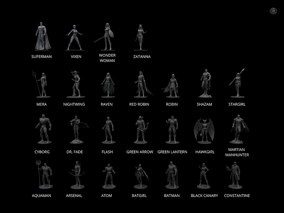 Miniatures - DC Dark Legion 3D STL Model — view 4