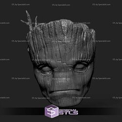 Custom Head STL Groot Guardians Galaxy 3 3D Model