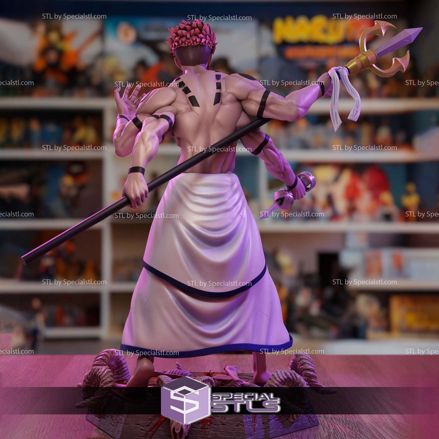 Ryomen Sukuna Weapon 3D Printing Models STL Model — view 3