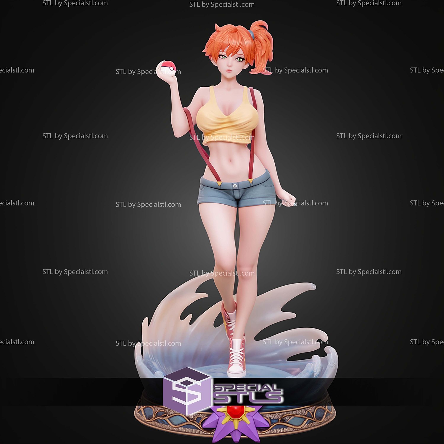 Misty Pokemon Realistic STL Files 3D Model — view 3