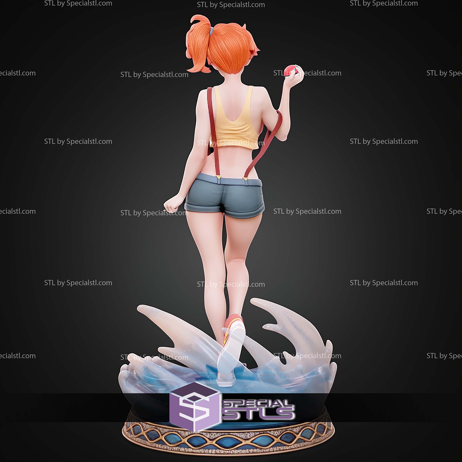 Misty Pokemon Realistic STL Files 3D Model — view 4