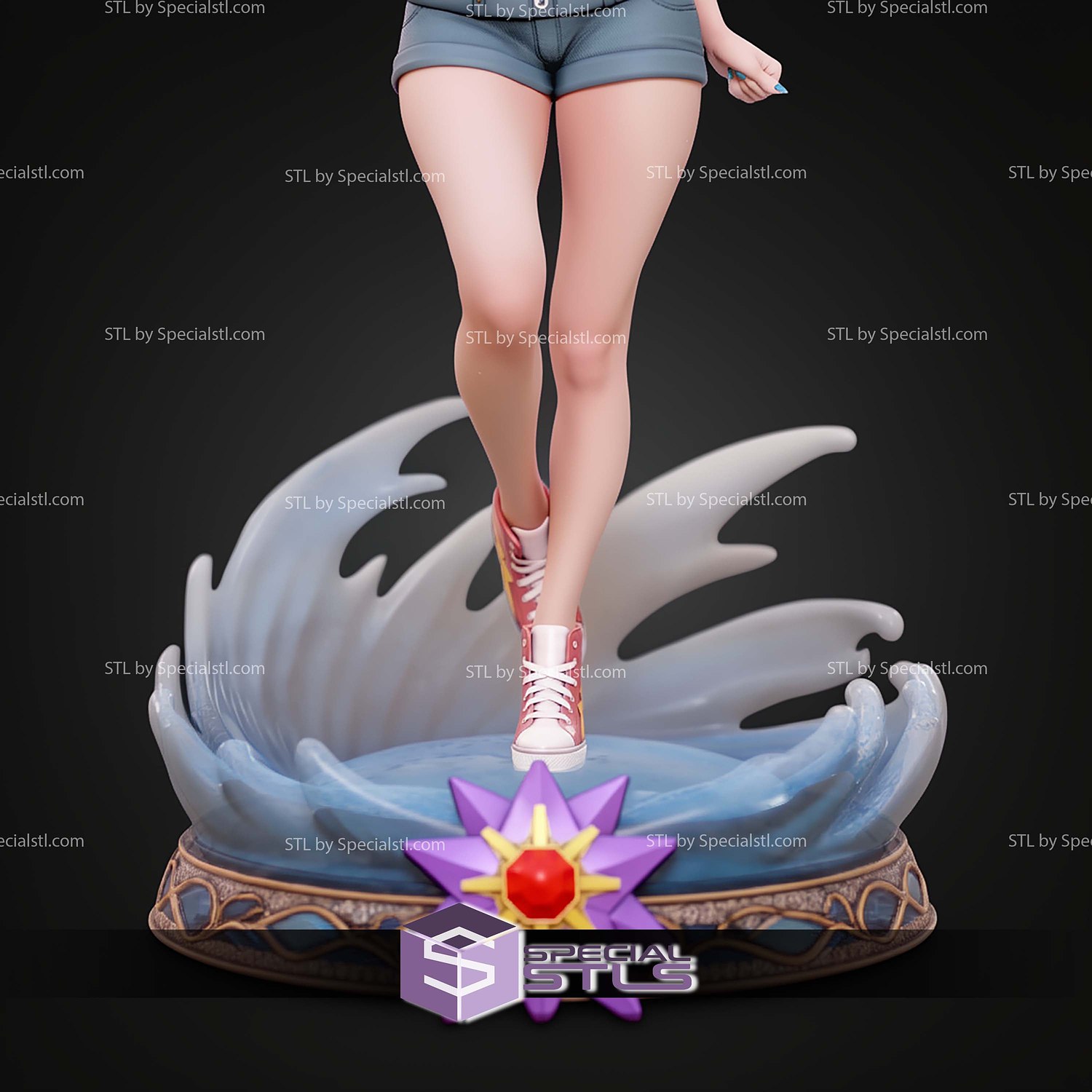 Misty Pokemon Realistic STL Files 3D Model — view 5