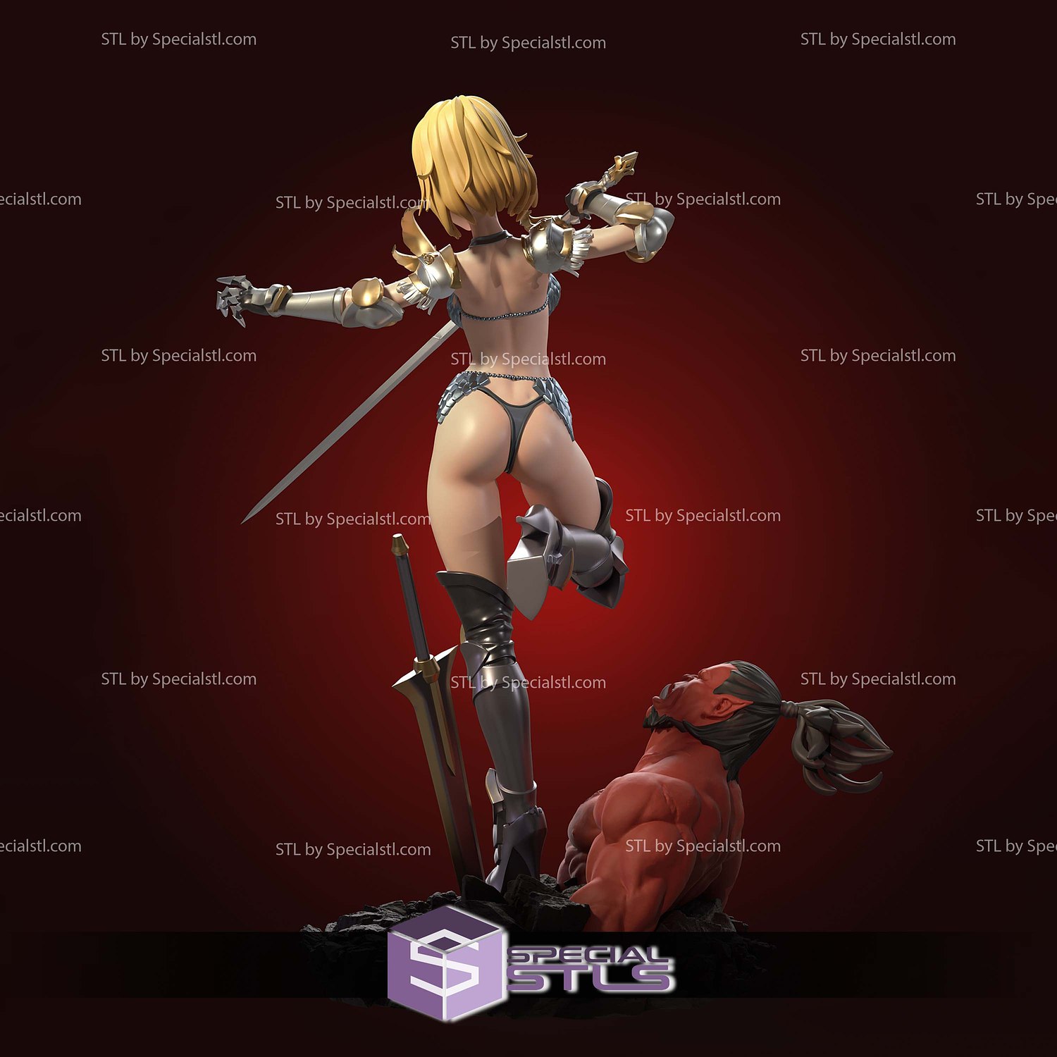 Cha Hae-In Beach Outfit Demon Base STL Files 3D Model — view 2