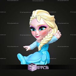 Super Basic STL Frozen Elsa MultiColor 3D Model