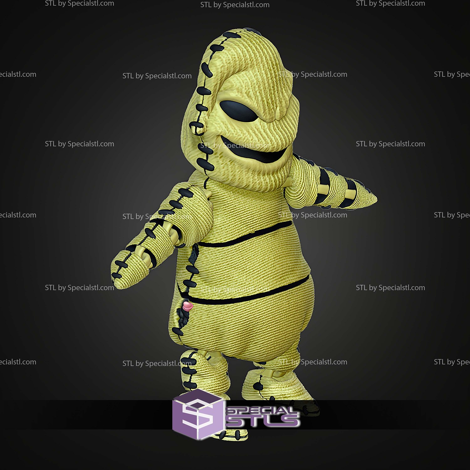 Super Basic STL Oogie Boogie MultiColor 3D Model — view 2