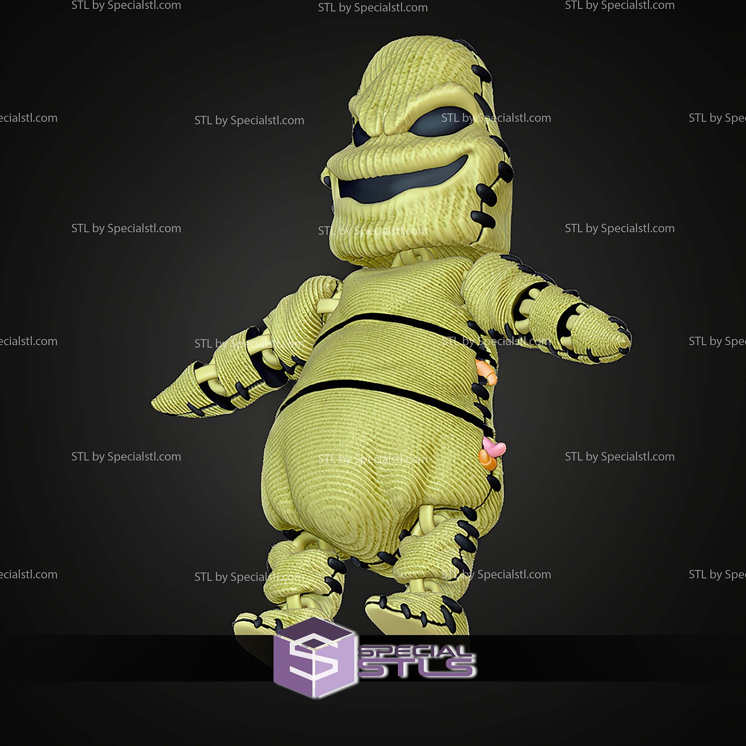 Super Basic STL Oogie Boogie MultiColor 3D Model — view 4