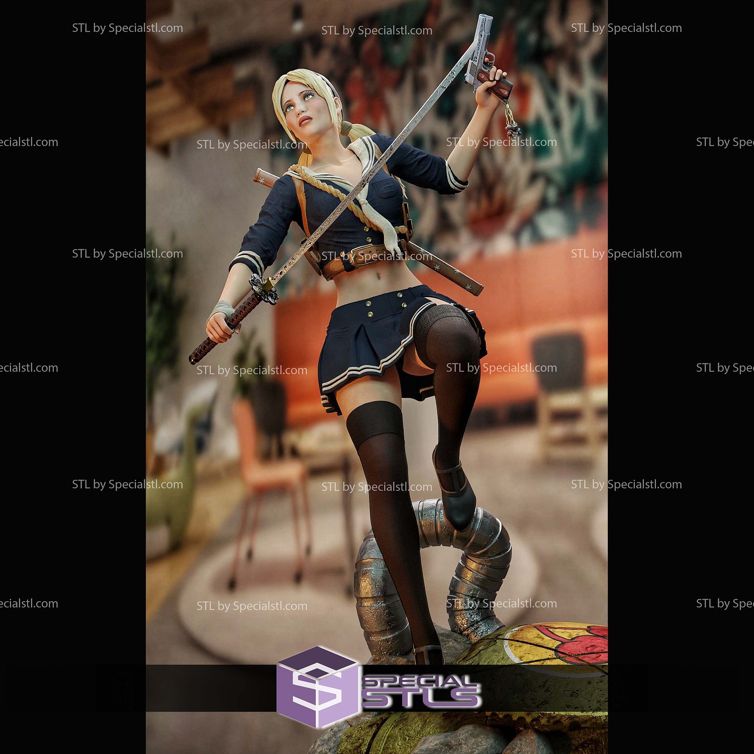 Baby Doll Sucker Punch 1-4 STL Files 3D Model — view 2