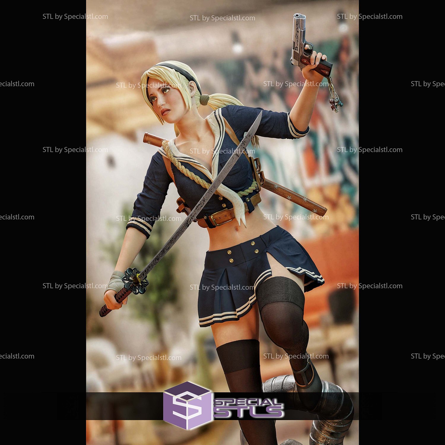 Baby Doll Sucker Punch 1-4 STL Files 3D Model — view 3