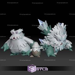Pokemon STL Collection Snover Abomasnow Mega Evolution 3D Model